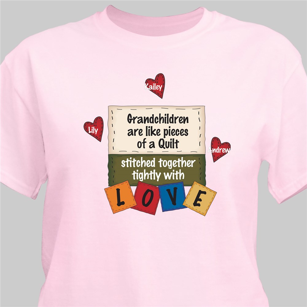 Stitched Together Quilting Personalized Quilters T-Shirt | Personalized Grandma Shirts