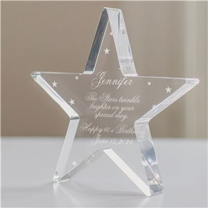 Personalized Happy Birthday Star Keepsake