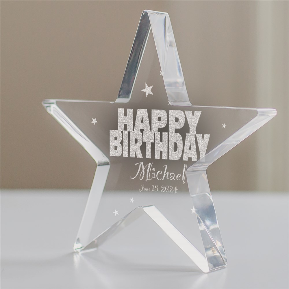 Personalized Happy Birthday Star Keepsake