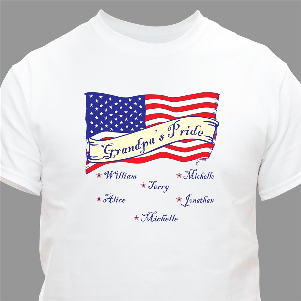 Personalized USA American Pride T-Shirt | Personalized Patriotic Shirts