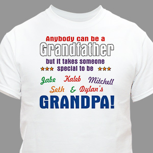 Image of Anybody Can Be. Grandpa Personalized T-Shirt