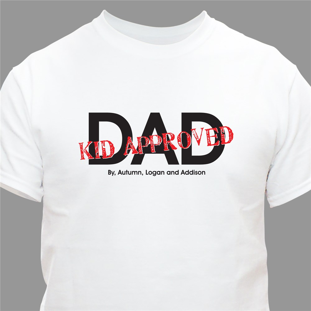Personalized Kid Approved Dad T-shirt | Dad Shirts