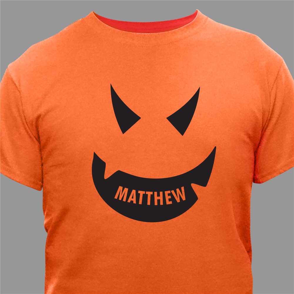Pumpkin Face Halloween T-Shirt | Personalized Halloween Shirts