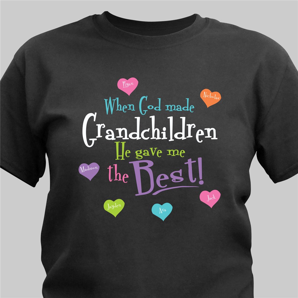 Personalized God Gave Me the Best T-Shirt | Personalized Grandma Shirts