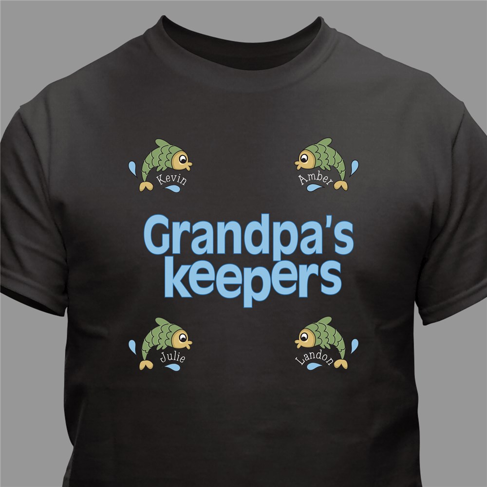Personalized Keepers T-shirt | Father's Day Presents For grandpa