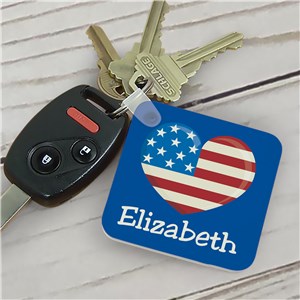 Stars and Strips Personalized Key Chain 335620
