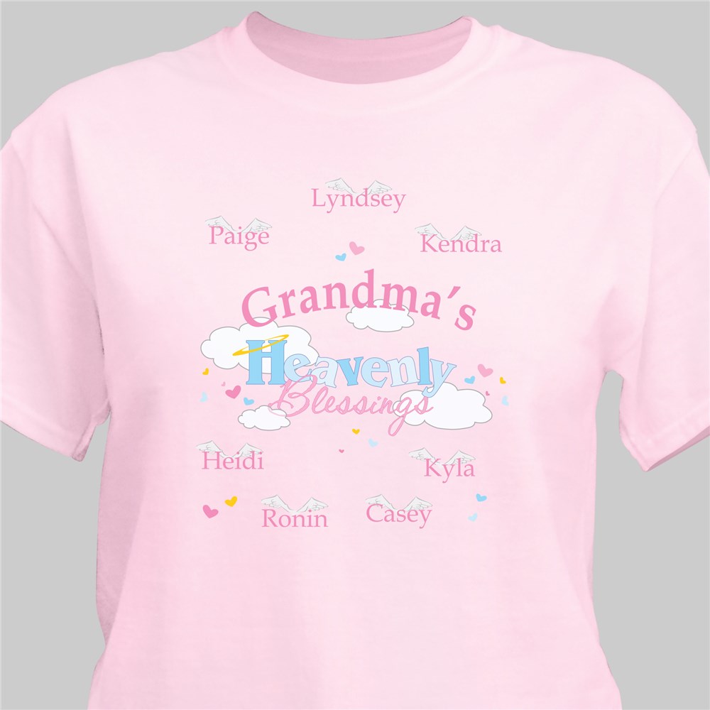Heavenly Blessings Personalized Pink T-Shirt | Mom Shirts