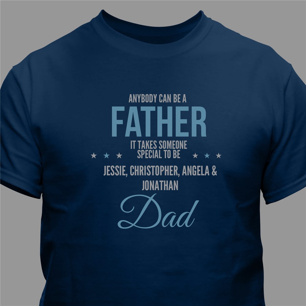 Personalized Dad Ring Spun T-Shirt 