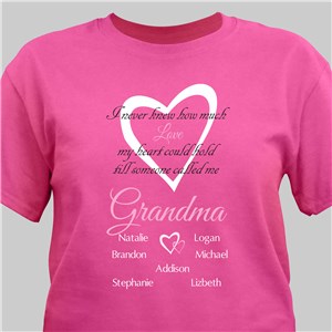 Personalized How Much Love T-Shirt | Personalized Grandma Shirt