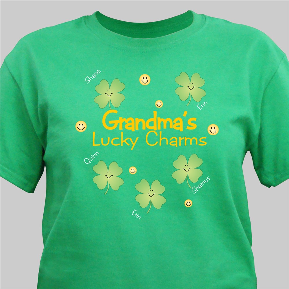Patricks Day Clover Charm Lucky Charm Kids Youth Long Sleeve T-Shirt Tee St