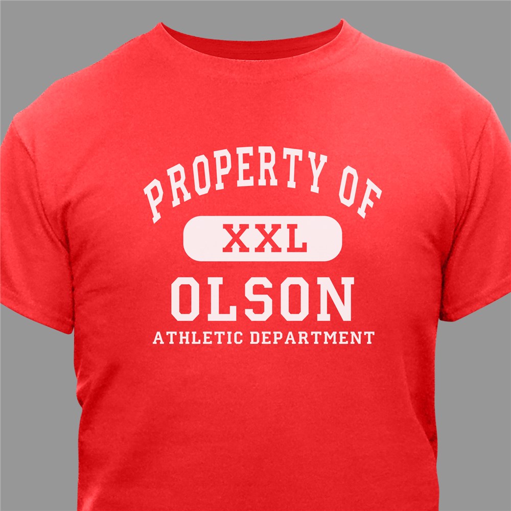 Personalized Property Of Athletic T-Shirt | Personalized t-shirts