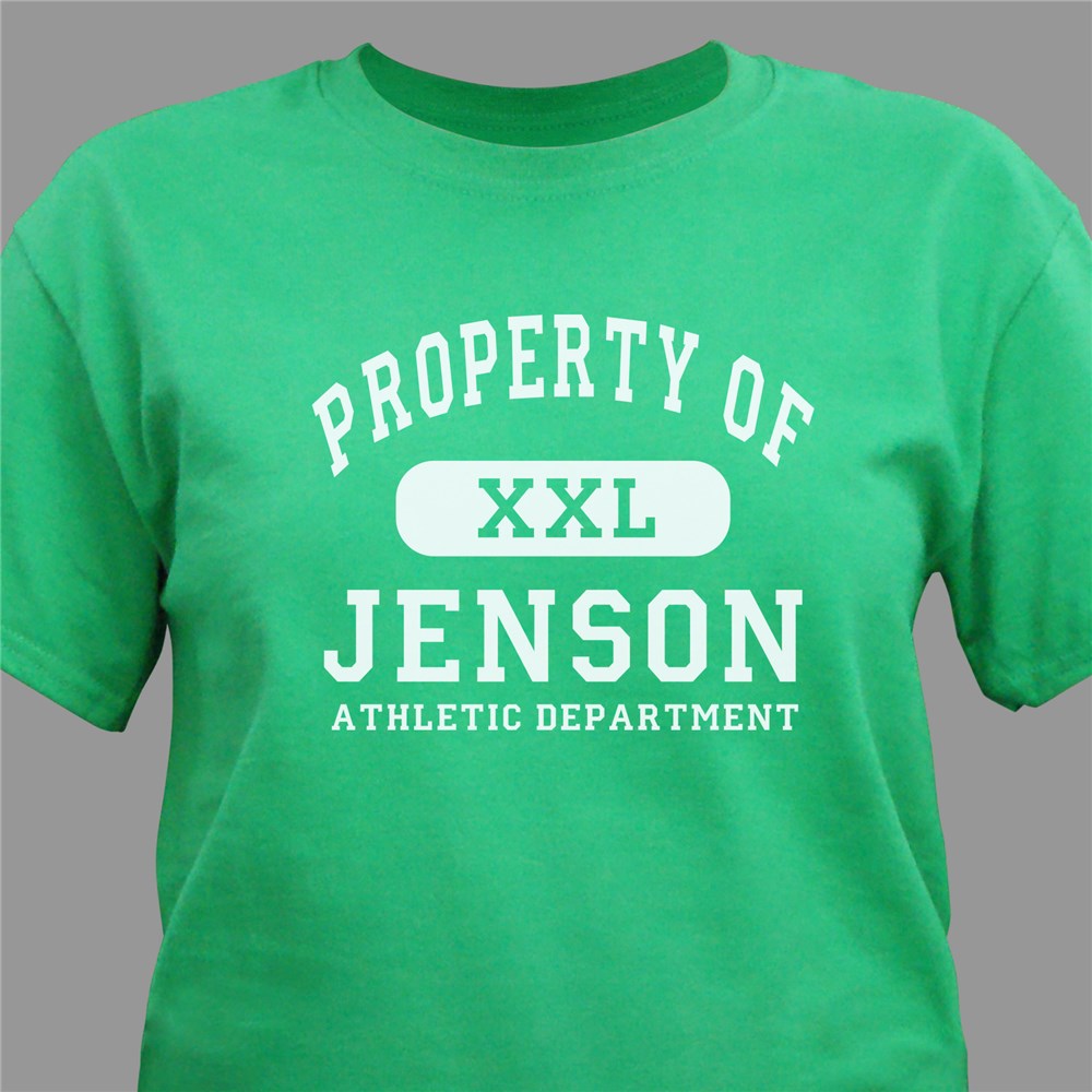 Personalized Property Of Athletic T-Shirt | Personalized t-shirts