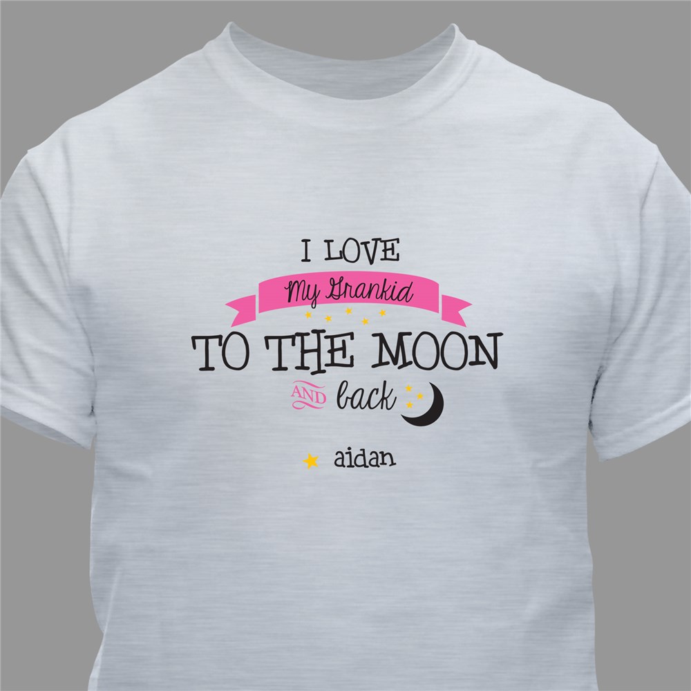 Personalized To the Moon and Back Ring Spun T-Shirt 