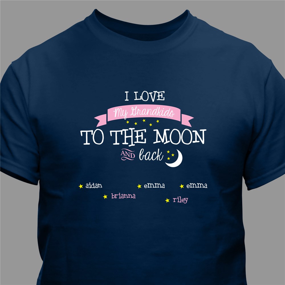 Personalized To the Moon and Back Ring Spun T-Shirt 