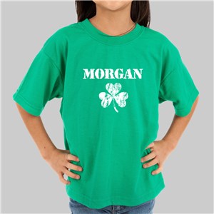 Personalized Irish Shamrock Youth T-Shirt