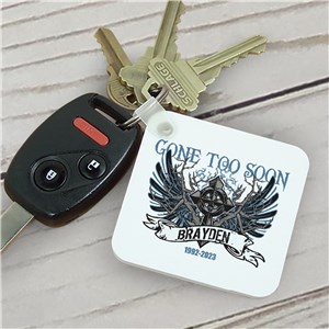 Personalized Gone Too Soon Memorial Key Chain | Memorial Gifts