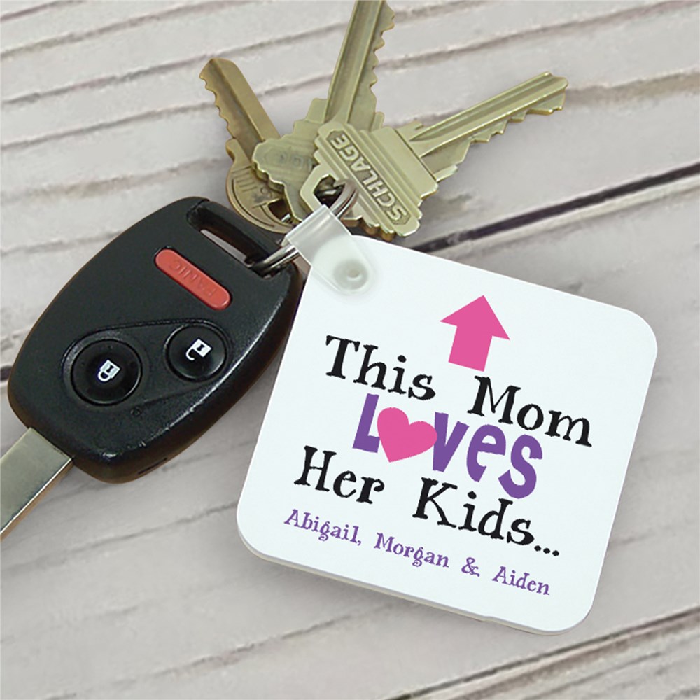Her Kids Personalized Key Chain 
