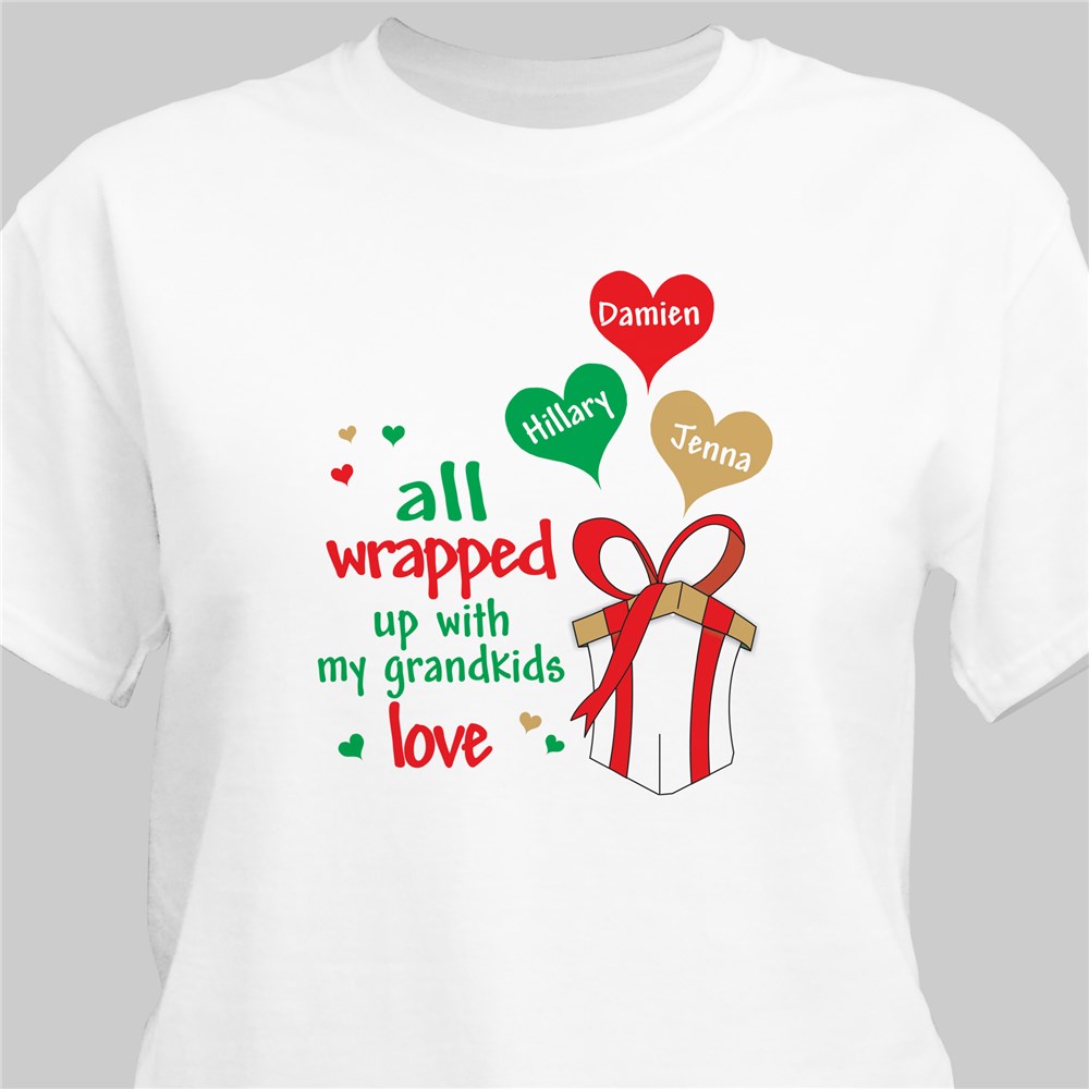 All Wrapped Up T-Shirt | Personalized Christmas Shirt
