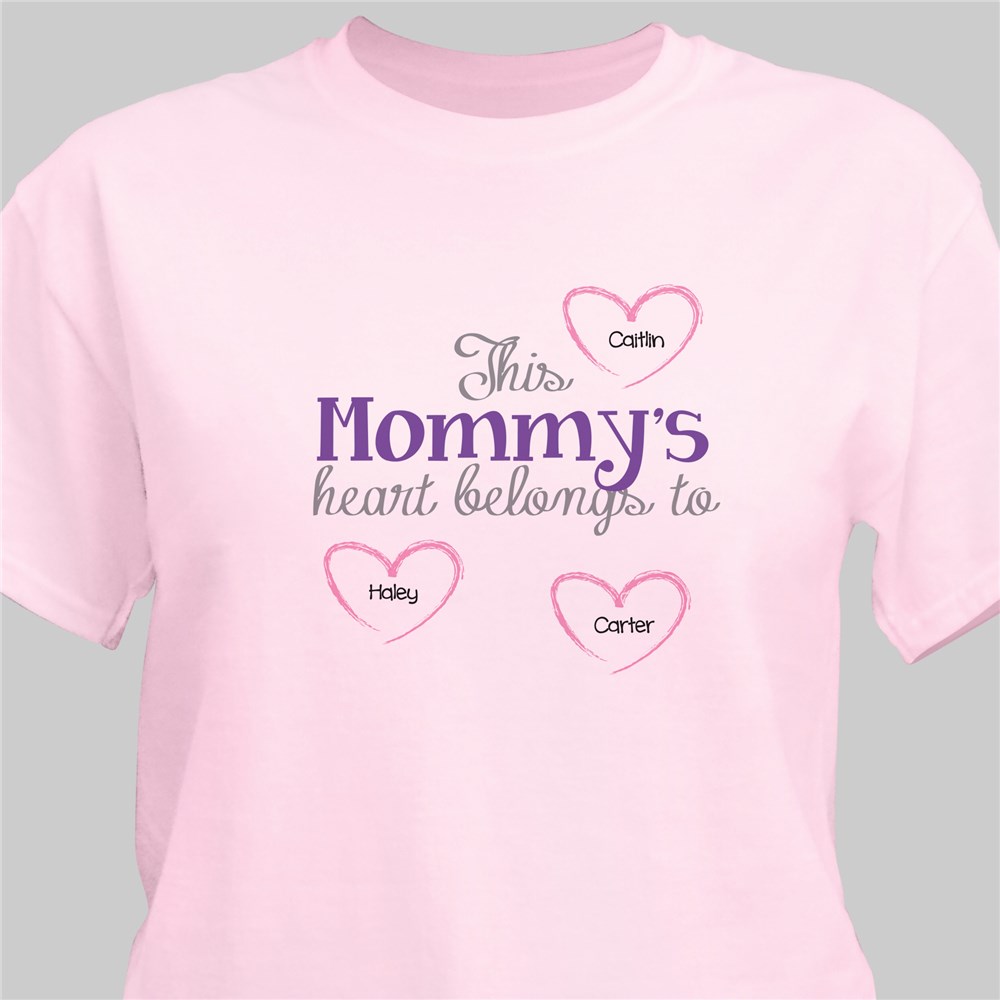 Personalized Heart Belongs To T-Shirt | Grandma Shirts