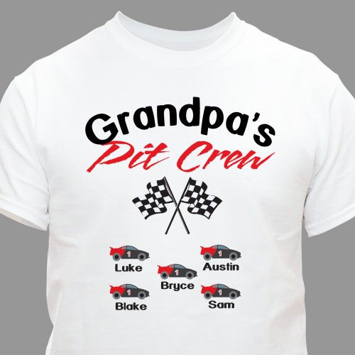 Personalized Pit Crew T-Shirt | Personalized Gifts For Grandparents