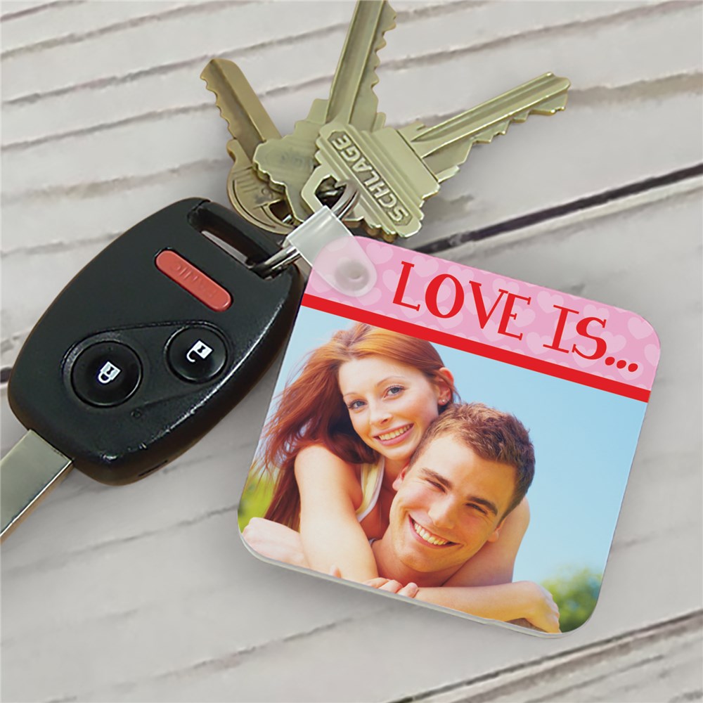 Love Is...Photo Key Chain | Personalized Couple Gifts