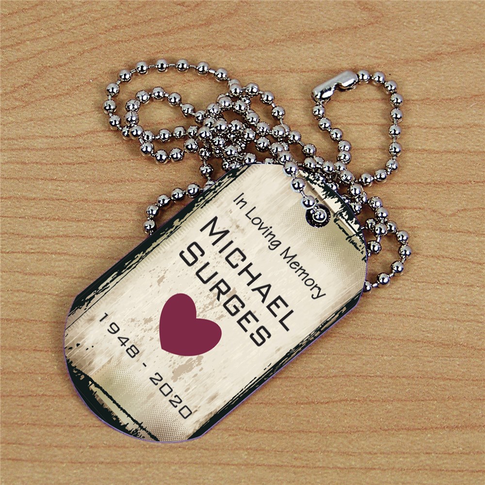 personalized memorial dog tag
