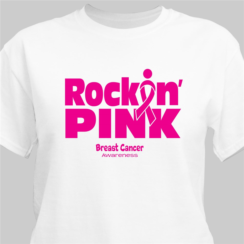 Rockin Pink Breast Cancer Awareness T-Shirt | Personalized T-shirts