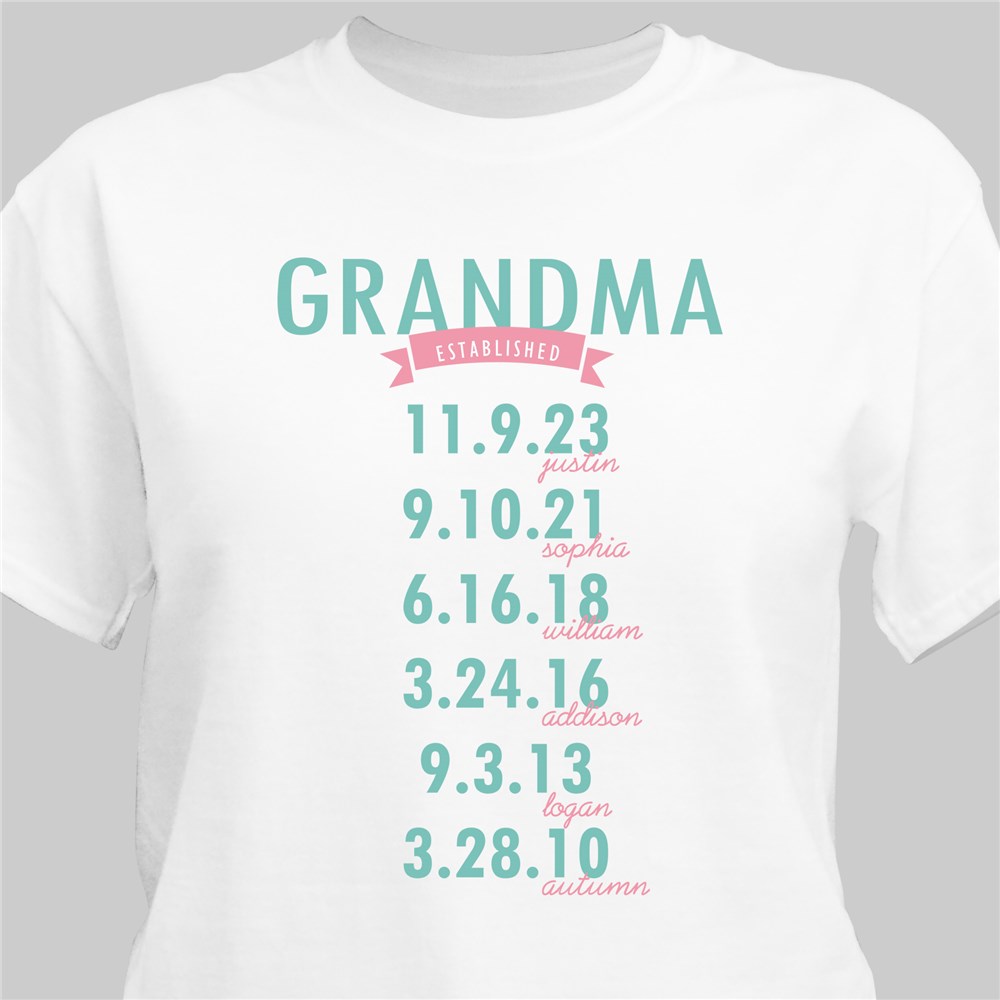 Personalized Established T-Shirt | Personalized Mom Shirts