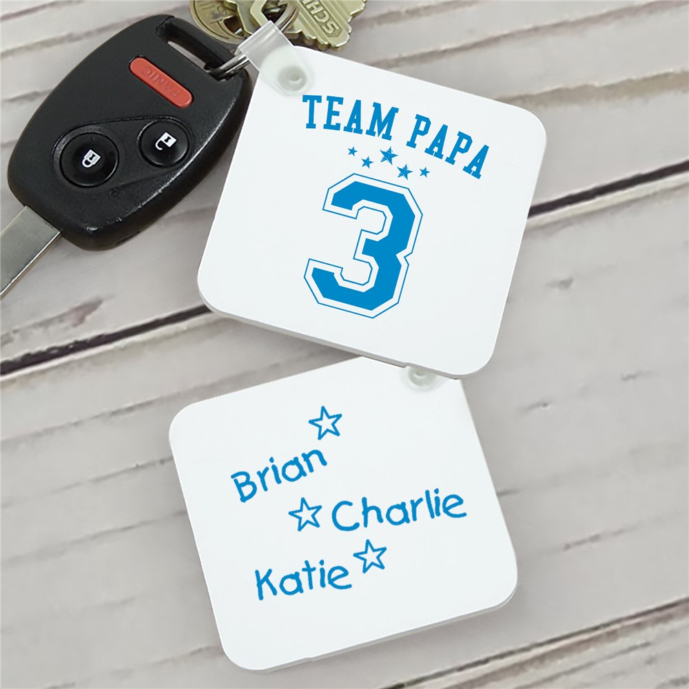 Personalized Team Dad Key Chain | Personalized Grandpa Gifts