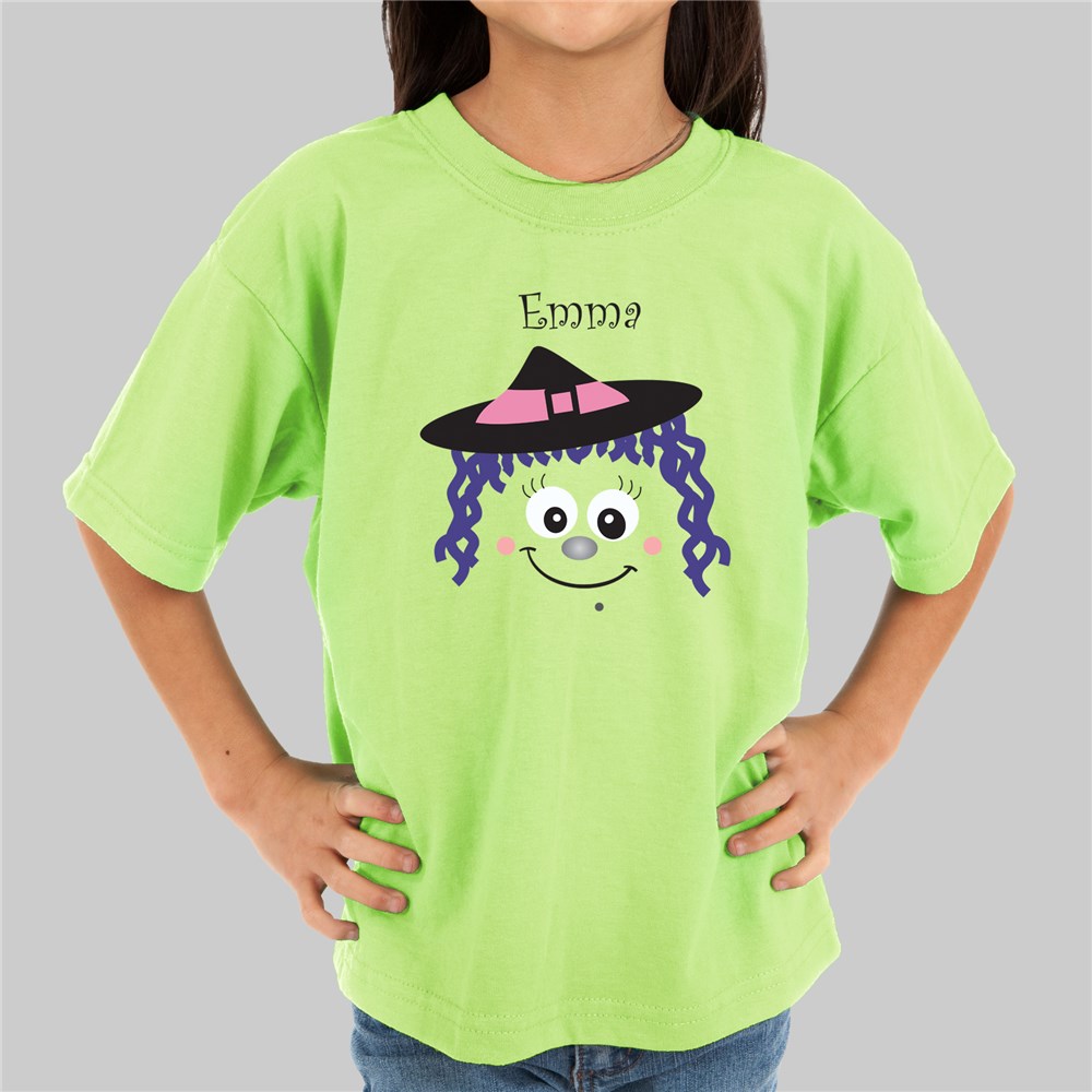 personalized witch girls' t-shirt