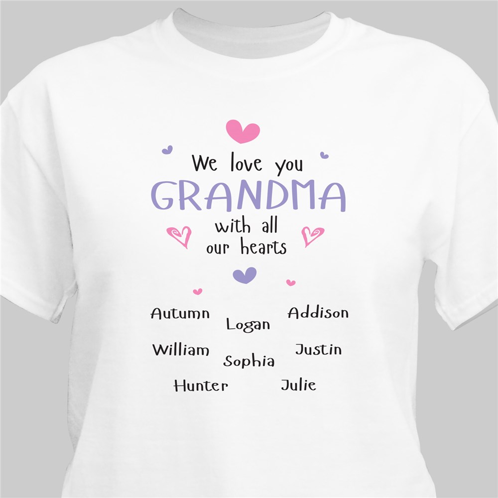 Personalized Grandma T-Shirt | Personalized Grandma T Shirts
