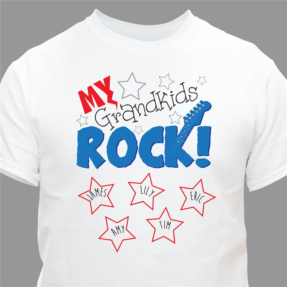 Personalized My Kids Rock T-Shirt | Personalized Gifts For Grandma
