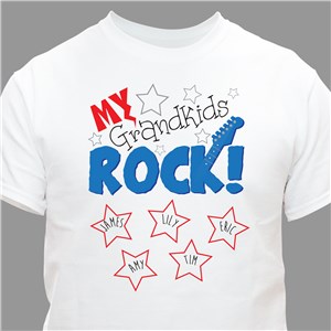 Personalized My Kids Rock T-Shirt | Personalized Gifts For Grandma