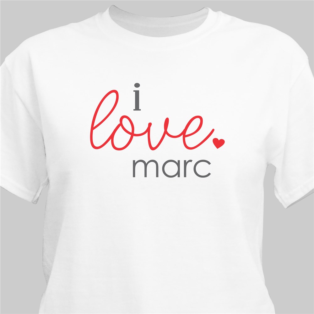 I Love You T-Shirt | Personalized Valentine's Day Presents