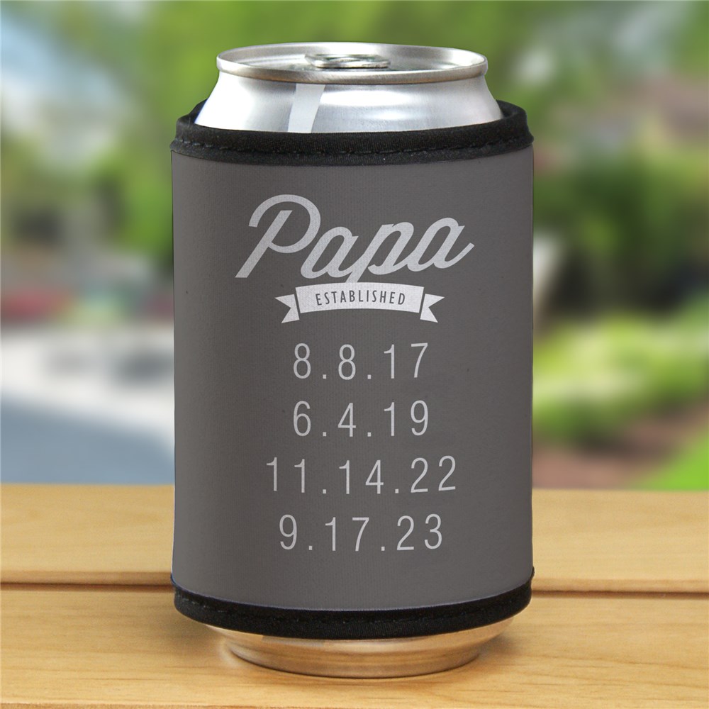 Personalized Dad Established Can Wrap | Bar Gifts For Dad