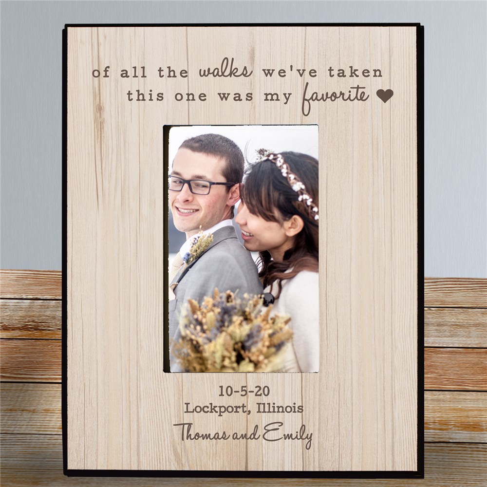 Personalized Favorite Walk Wedding Frame | Personalized Picture Frames