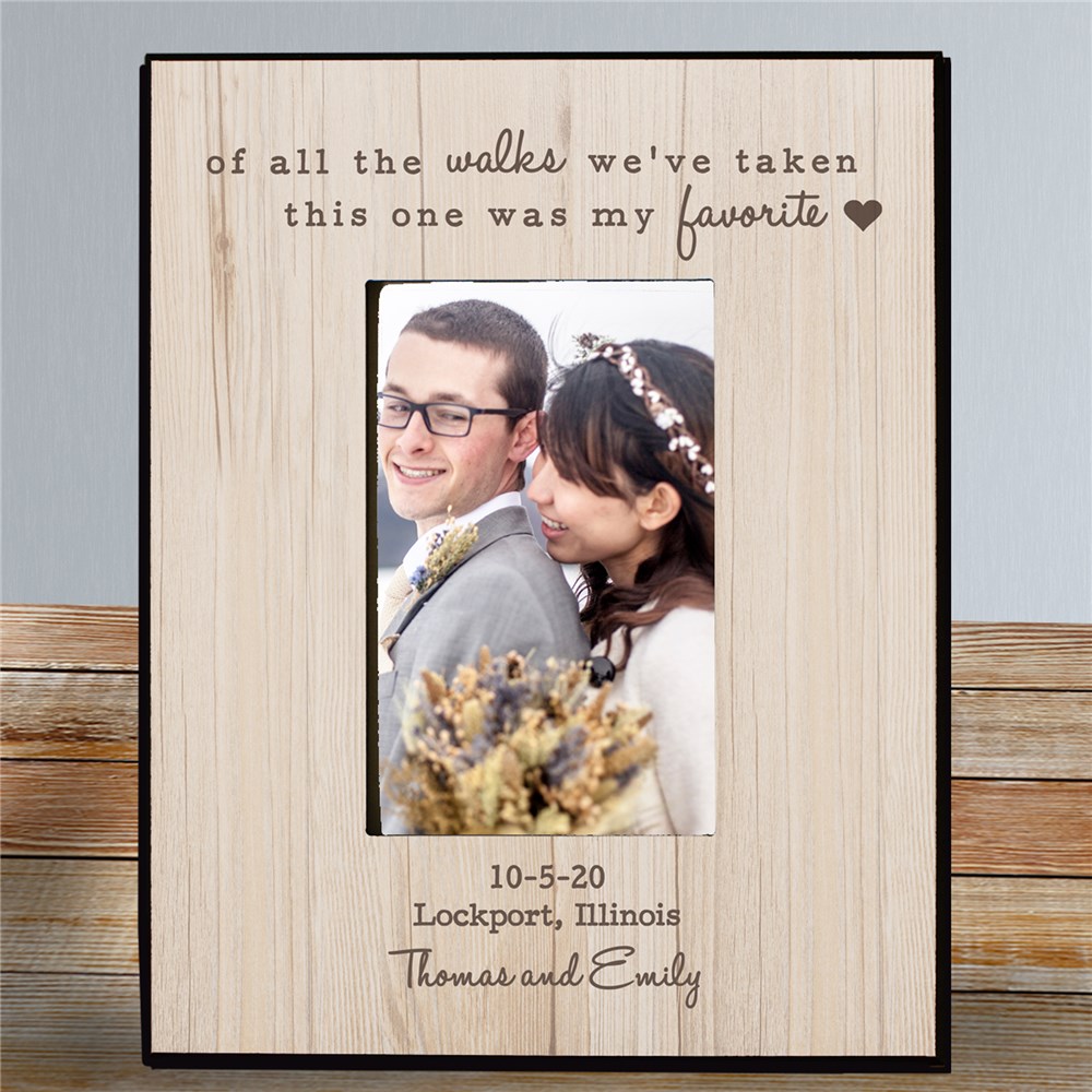 Personalized Favorite Walk Wedding Frame GiftsForYouNow