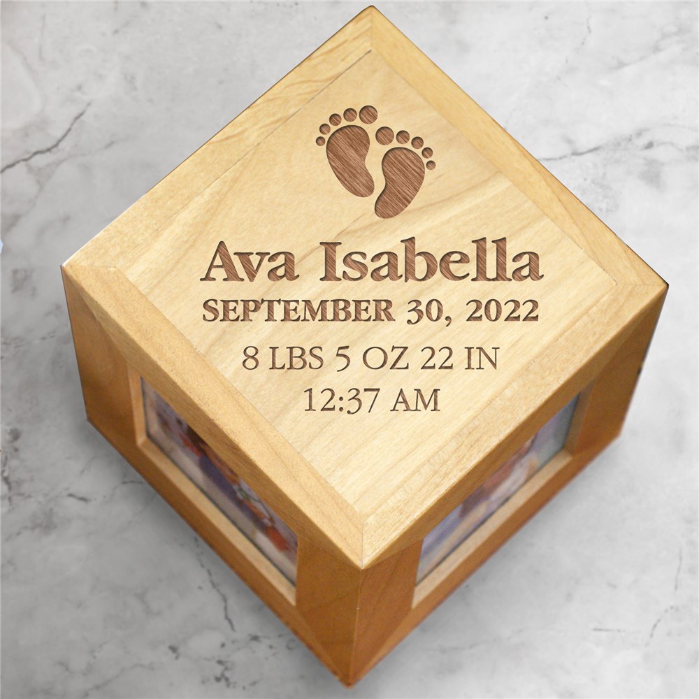Personalized Baby Photo Cube | Personalized Baby Picture Frames