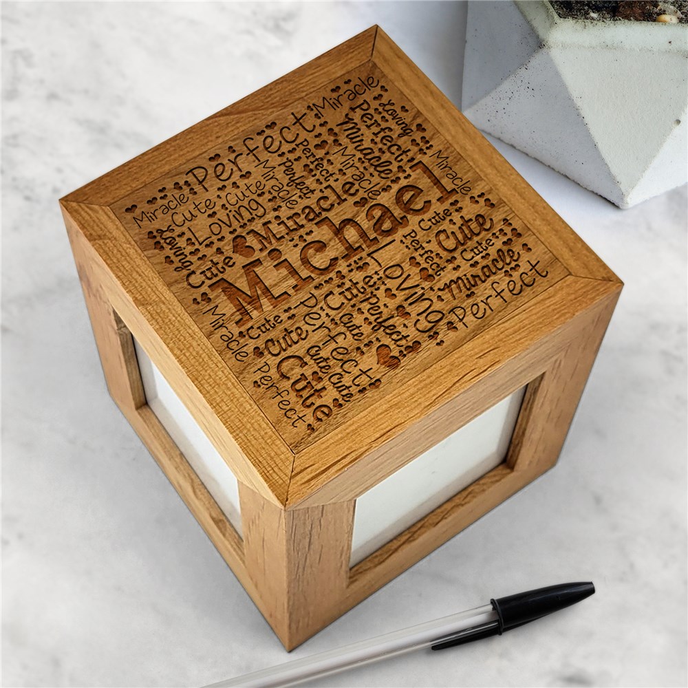 Baby Word-Art Photo Cube