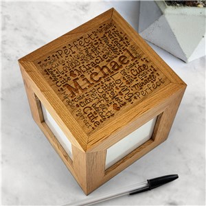 Baby Word-Art Photo Cube | Personalized Baby Frames