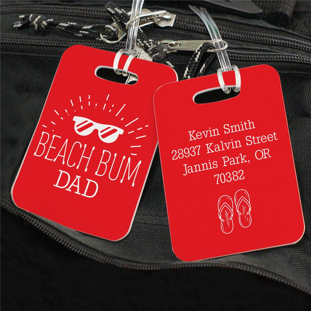Personalized Beach Bum Luggage Tag