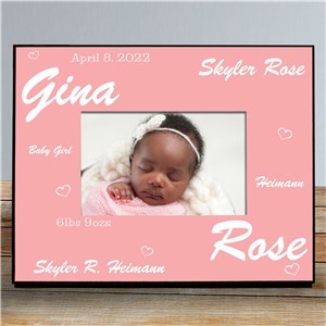 New Baby Girl Printed Frame | Baby Picture Frames