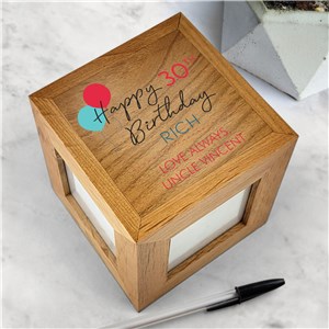 Personalized Happy Birthday Photo Cube | Personalized Photo Frames