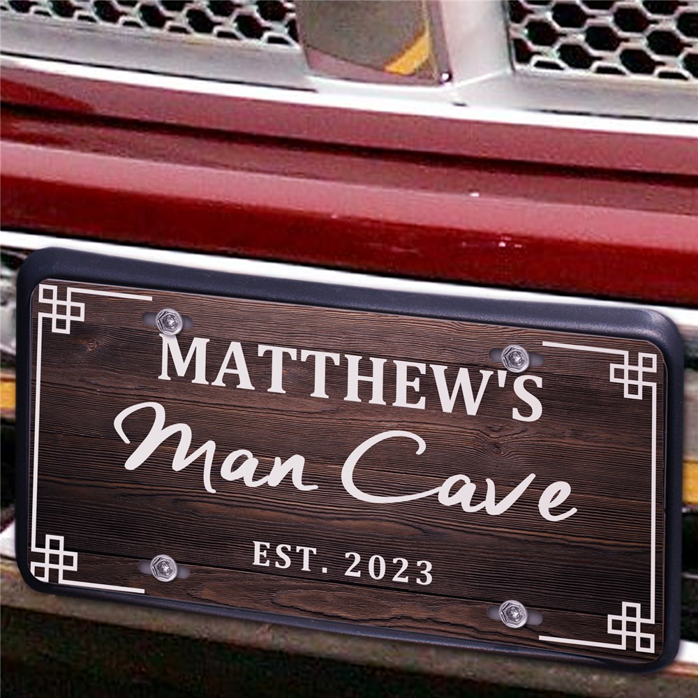 Personalized Man Cave License Plate