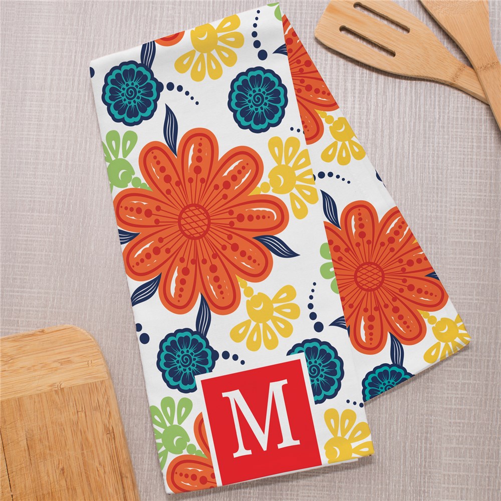 Pretty Flower Decor | Personalized Kitchen Towels