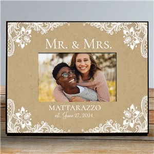Customized Picture Frames | Kraft and Lace Anniversary Picture Frame