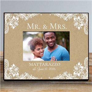 Customized Picture Frames | Kraft and Lace Anniversary Picture Frame