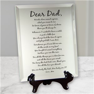 Personalized Father's Day Keepsake Mirror Plaque | Fathers Day Gifts