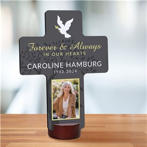 Dove Memorial Cross & Photo Keepsake