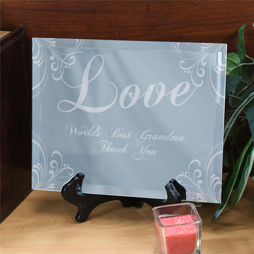 Personalized Love Keepsake Engraved Valentine Mirror Plaque